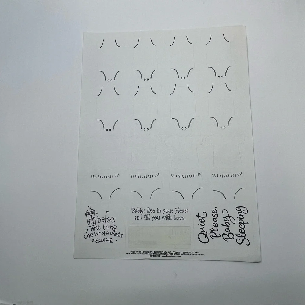 sticker lot baby‎ theme scrapbook crafts card making letters